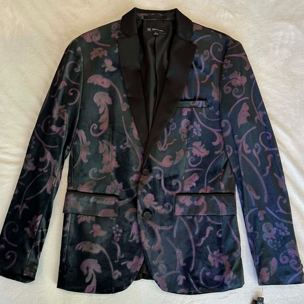 Psychedelic Black and Purple Blazer Jacket